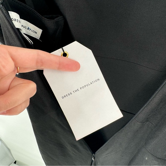 New! Dress The Population Raquel Silky Rouched Bodycon Midi Dress Size XXL - Picture 10 of 13